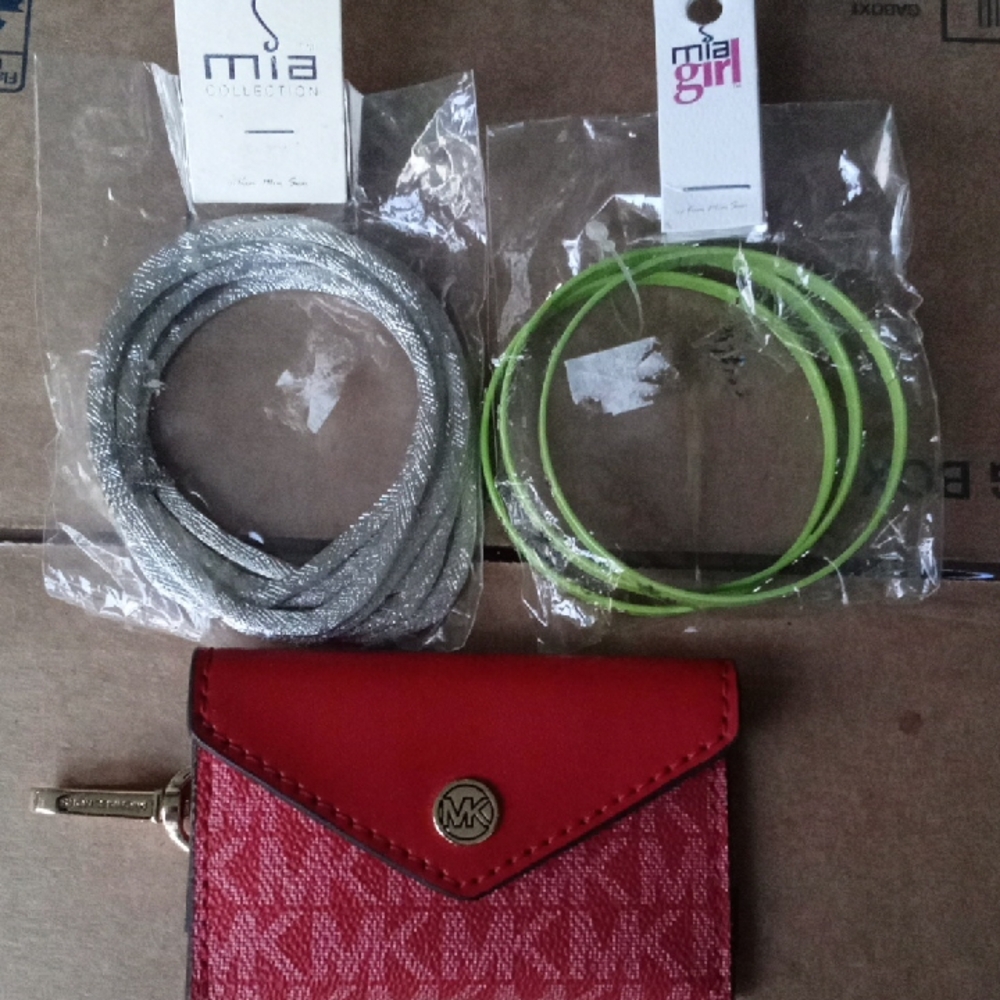 2 Bracelet Sets And A Michael Kors Keychain Wallet